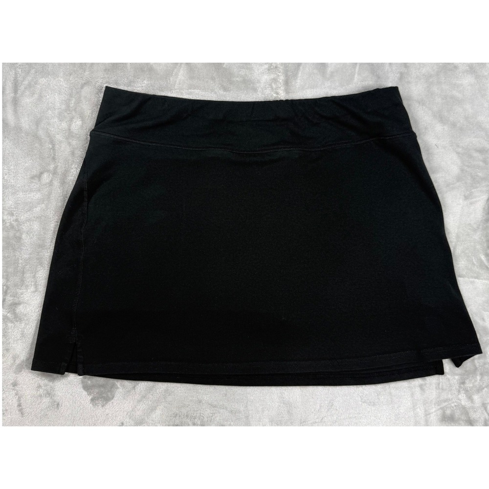 Pact PureActive Pocket Skort Organic Cotton Blend Black Size XL